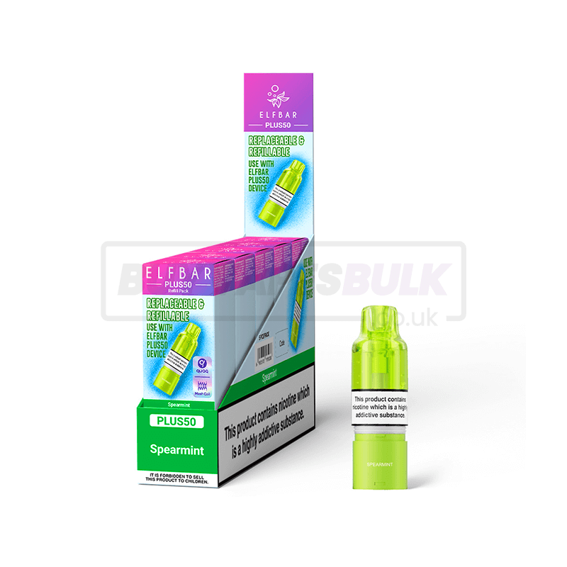 Elfbar Plus 50 Refill Pods 5 Pack Spearmint