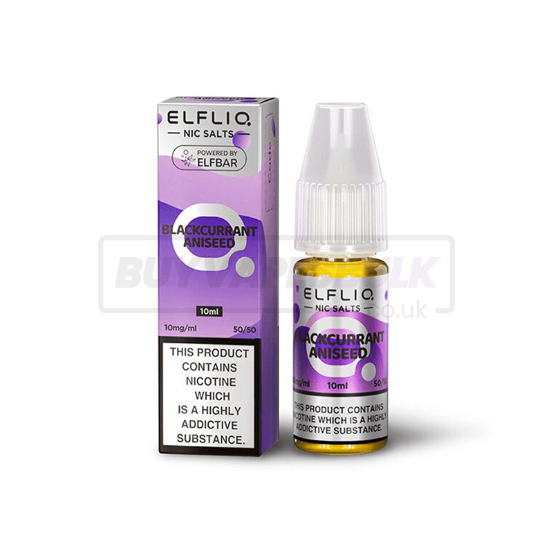 Blackcurrant Aniseed Elfliq by Elf Bar Nic Salt E-Liquid Pack of 10
