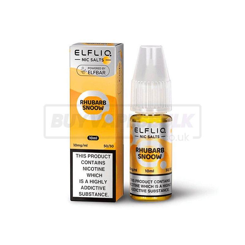 Rhubarb Snoow Elfliq by Elf Bar Nic Salt E-Liquid Pack of 10