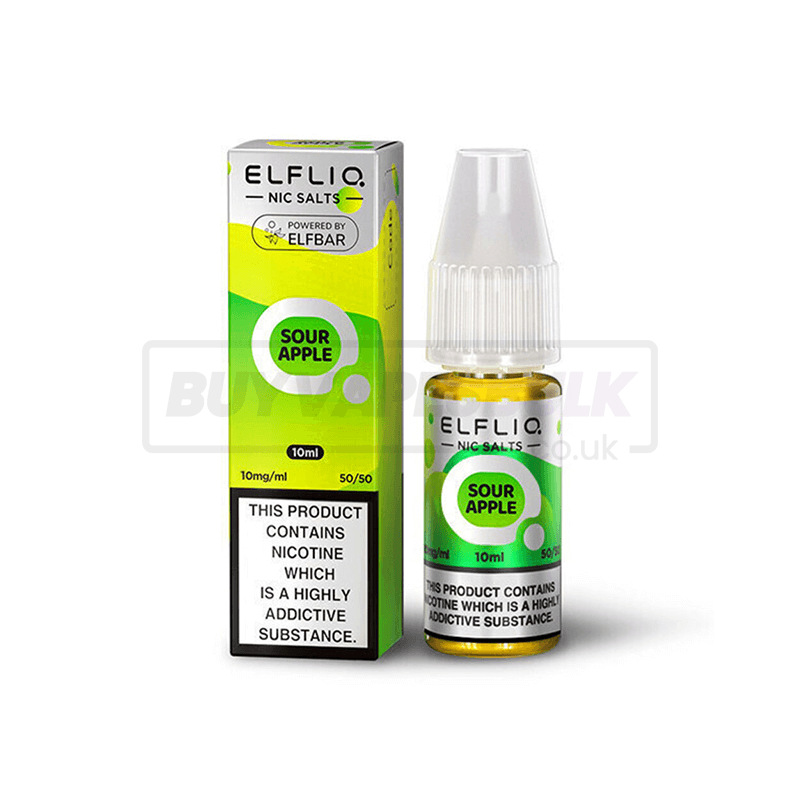 Sour Apple Elfliq by Elf Bar Nic Salt E-Liquid Pack of 10