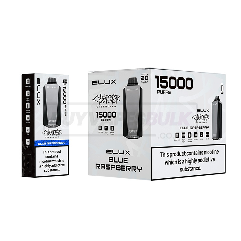 Blue Raspberry Elux Cyberover 15000 Puff 10 Pack