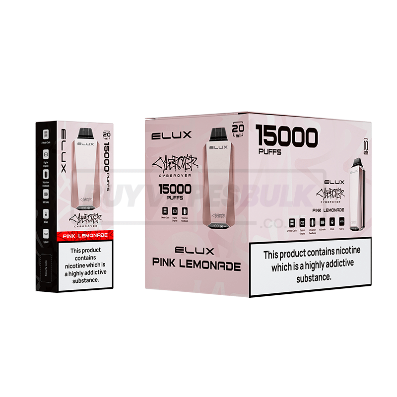 Pink Lemonade Elux Cyberover 15000 Puff 10 Pack