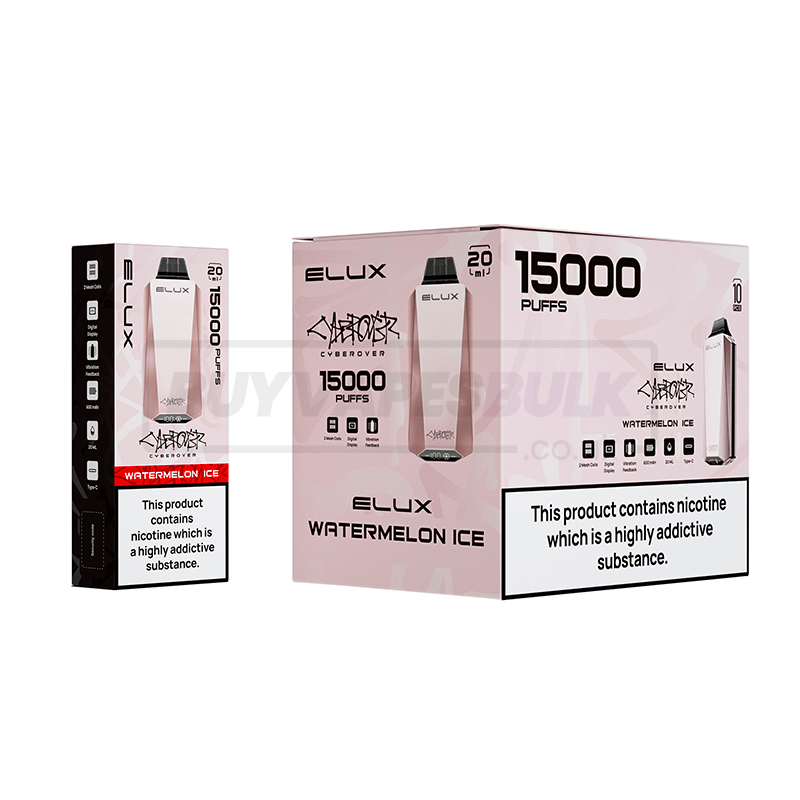 Watermelon Ice Elux Cyberover 15000 Puff 10 Pack