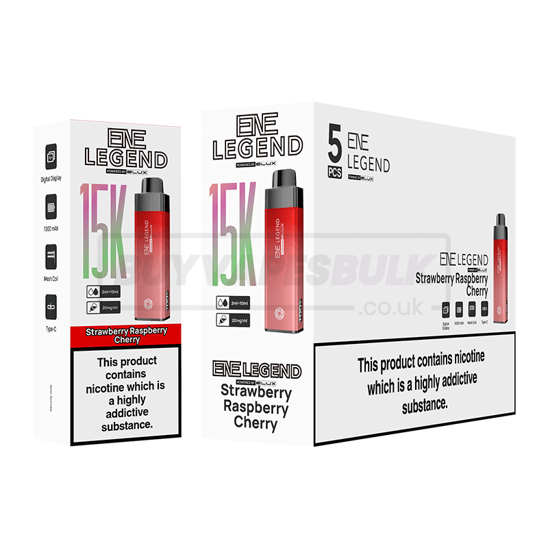 Elux ENE Legend 15K Prefilled Vape Kit Strawberry Raspberry Cherry