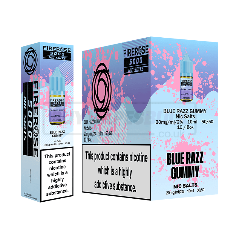 Elux Firerose 5000 Nic Salts 10 Pack Blue Razz Gummy