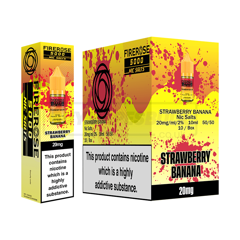 Elux Firerose 5000 Nic Salts 10 Pack Strawberry Banana