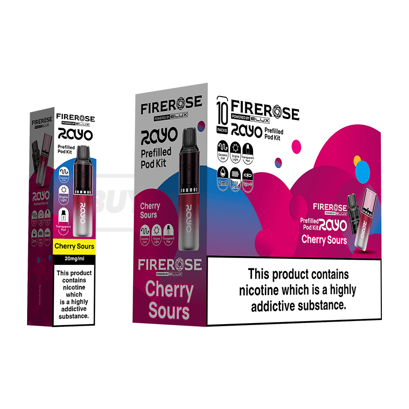Elux Firerose Rayo 600 Prefilled Vape Kit 5 Pack