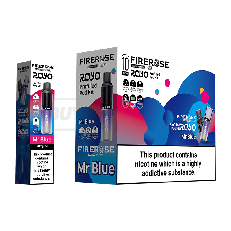 Elux Firerose Rayo 600 Prefilled Vape Kit 5 Pack
