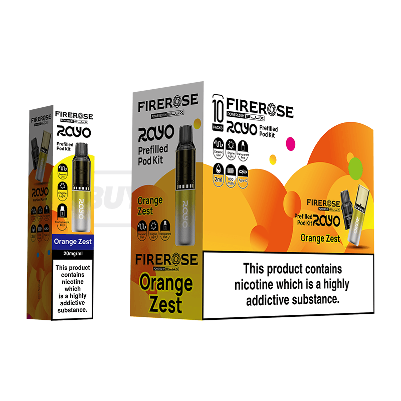 Elux Firerose Rayo 600 Prefilled Vape Kit 5 Pack
