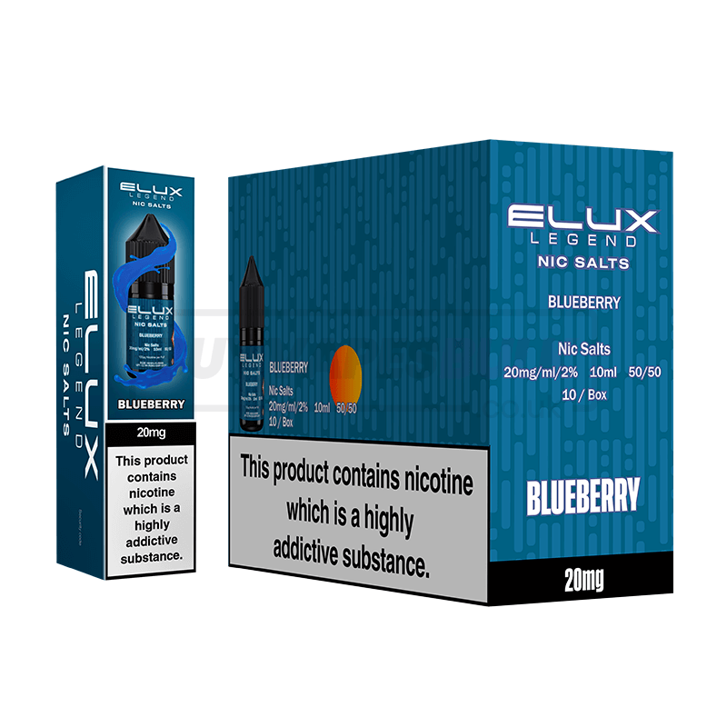 Blueberry Elux Legend Nic Salt E-Liquid Pack of 10