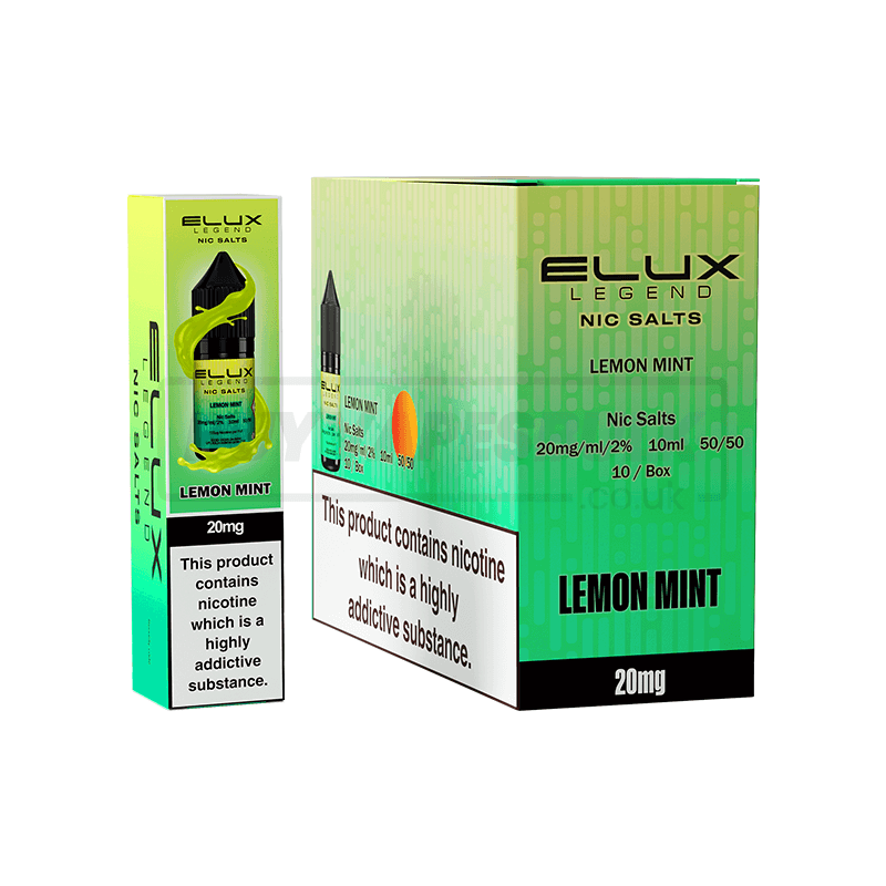 Lemon Mint Elux Legend Nic Salt E-Liquid Pack of 10