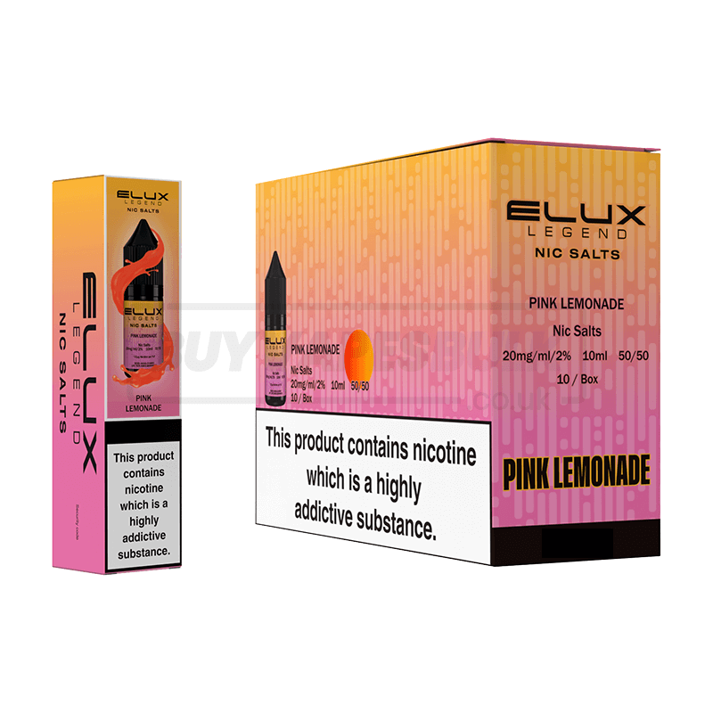 Elux Legend Nic Salts 10 Pack Pink Lemonade