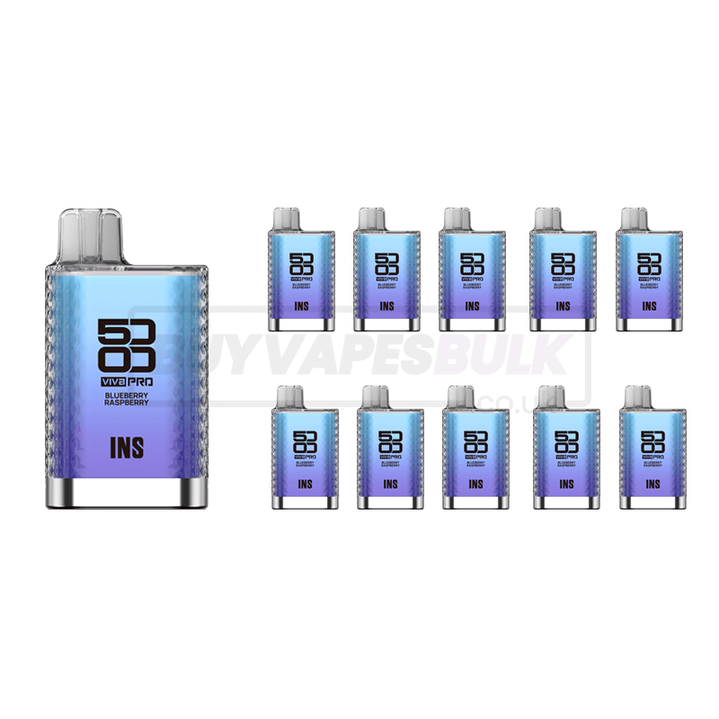 Blueberry Raspberry Elux Viva Pro 5000 Disposable Vape 10 Pack