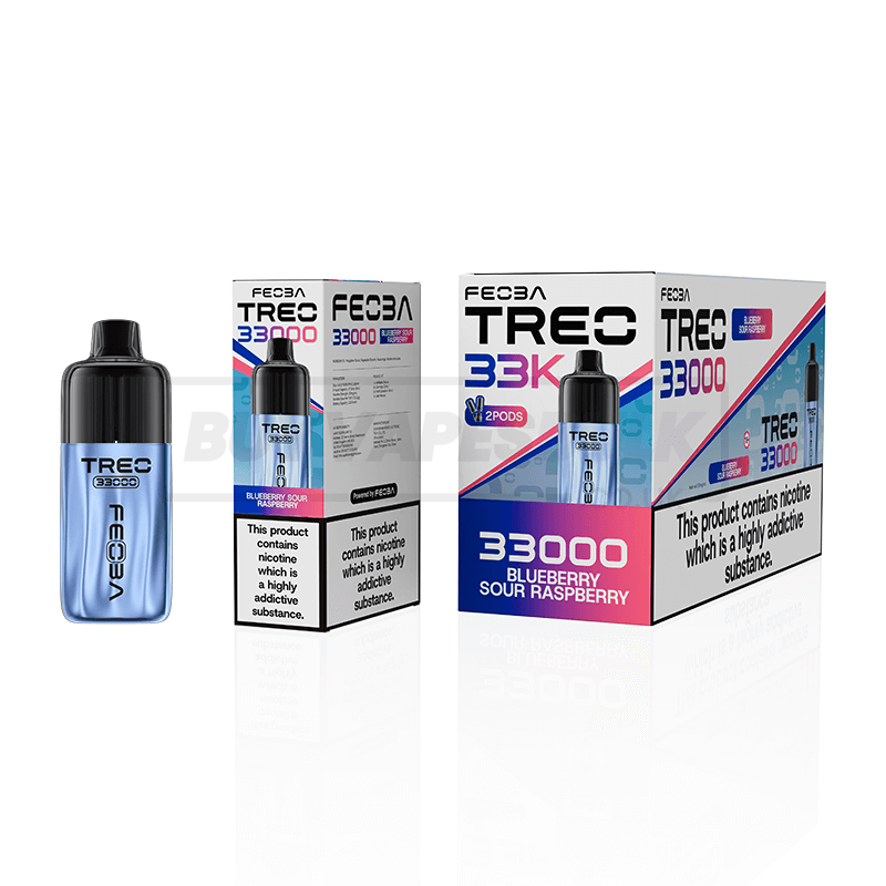 Blueberry Sour Raspberry Feoba Treo 33K Prefilled Vape Kit 6 Pack