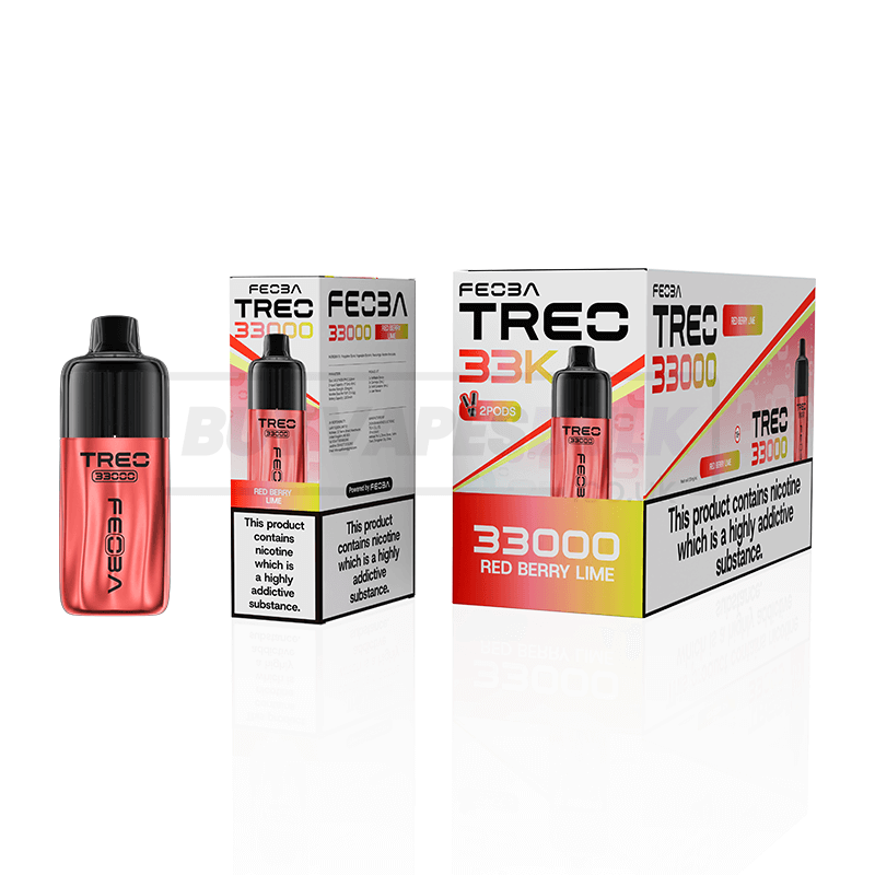 Red Berry Lime Feoba Treo 33K Prefilled Vape Kit 6 Pack
