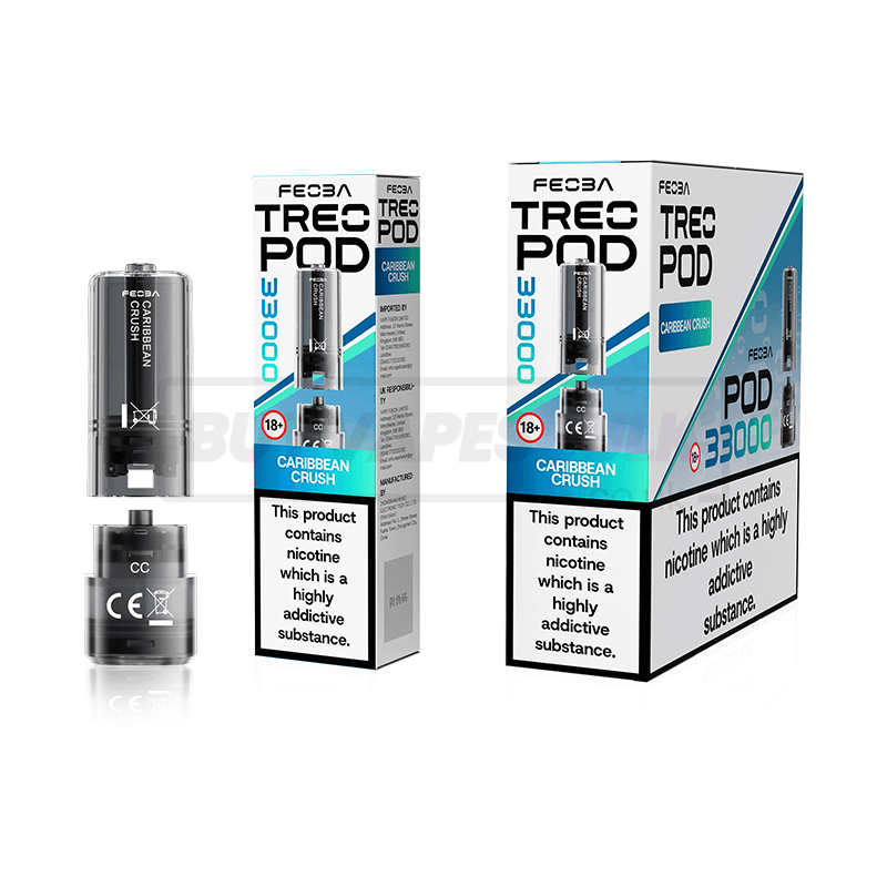 Caribbean Crush Feoba Treo 33K Prefilled Pods 5 Pack