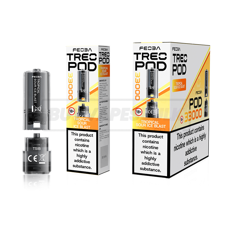 Tropical Sour Ice Blast Feoba Treo 33K Prefilled Pods 5 Pack