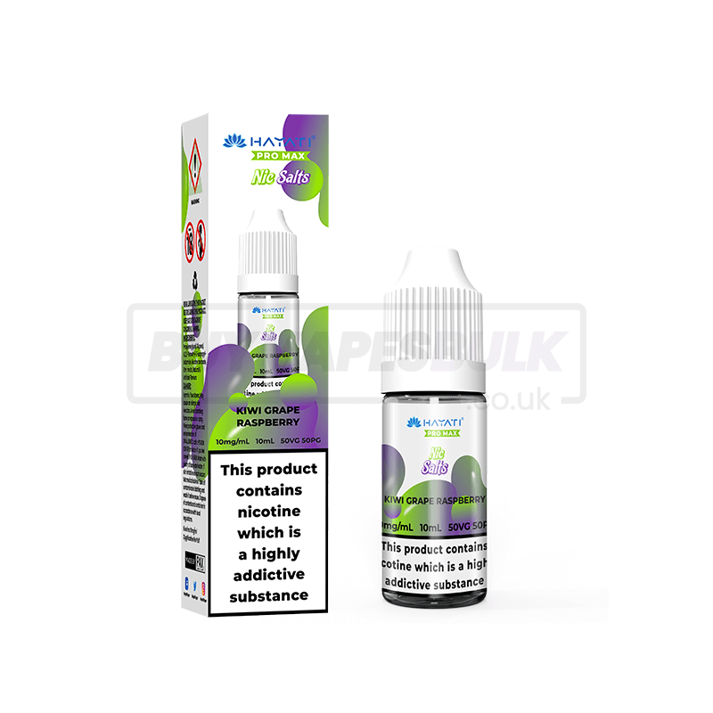 Kiwi Grape Raspberry Hayati Crystal Pro Max Nic Salt E-Liquid Pack of 10