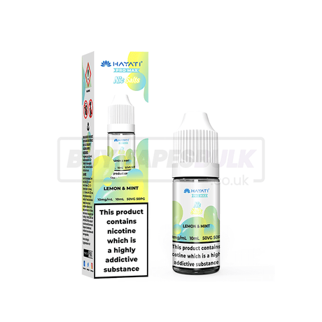 Lemon Mint Hayati Crystal Pro Max Nic Salt E-Liquid Pack of 10