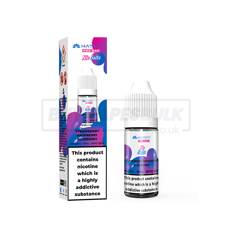 Strawberry Raspberry Blueberry Hayati Crystal Pro Max Nic Salt E-Liquid Pack of 10