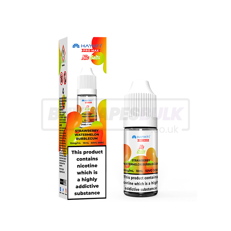 Strawberry Watermelon Bubblegum Hayati Crystal Pro Max Nic Salt E-Liquid Pack of 10