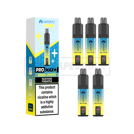 Blue Razz Pineapple Hayati Pro Max Plus 6000 5 Pack
