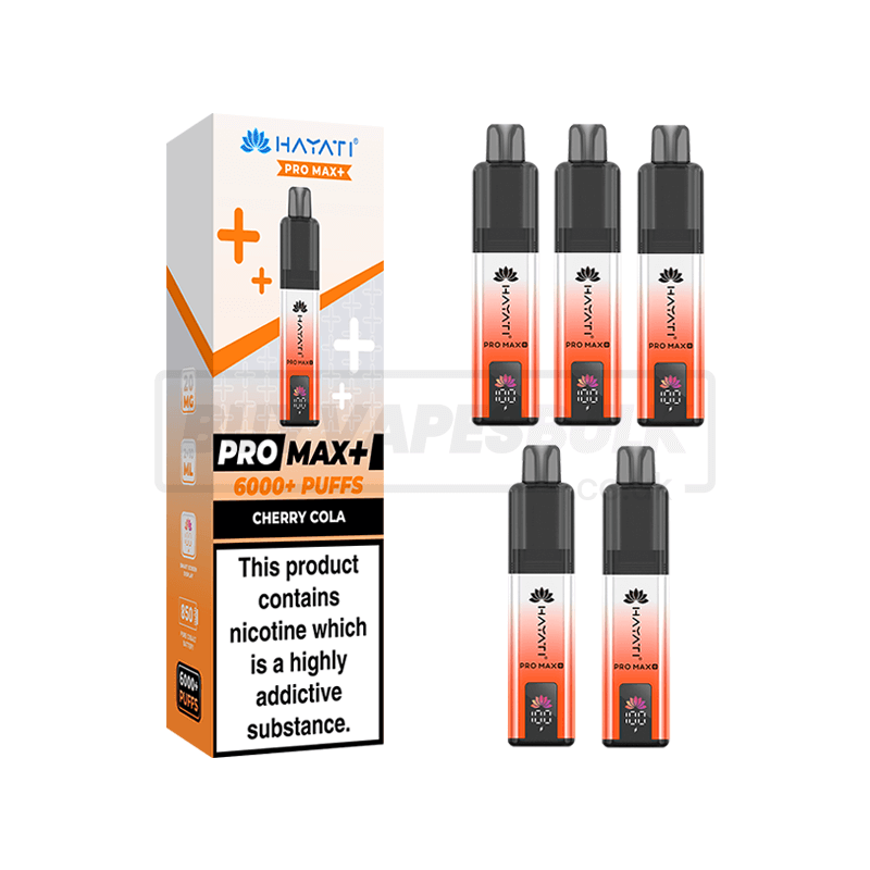 Cherry Cola Hayati Pro Max Plus 6000 Vape Kit 5 Pack