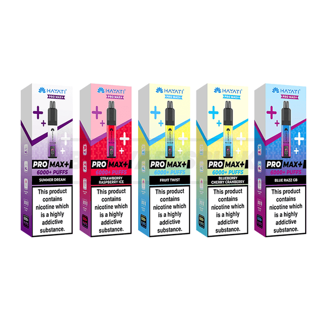 Mix Pack 3 Hayati Pro Max Plus 6000 Vape Kit 5 Pack