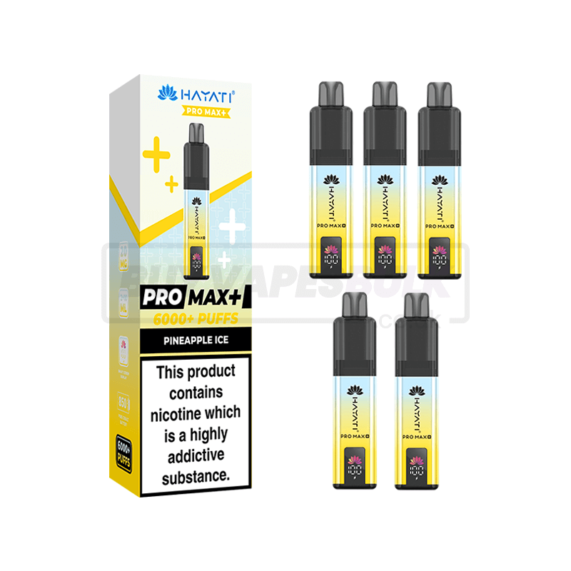 Pineapple Ice Hayati Pro Max Plus 6000 Vape Kit 5 Pack