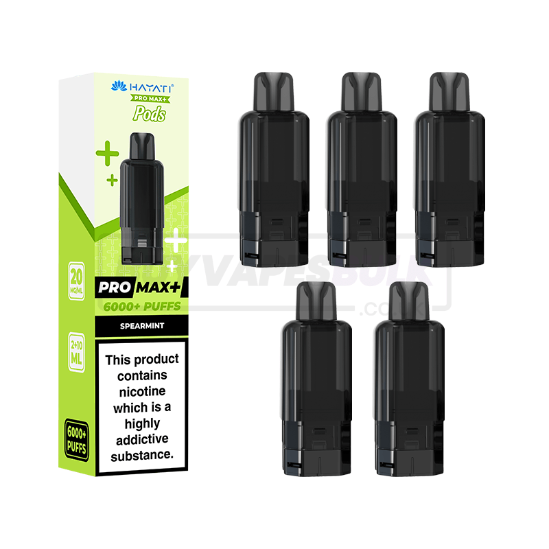 Hayati Pro Max Plus 6000 Prefilled Pods 5 Pack Spearmint (NEW)