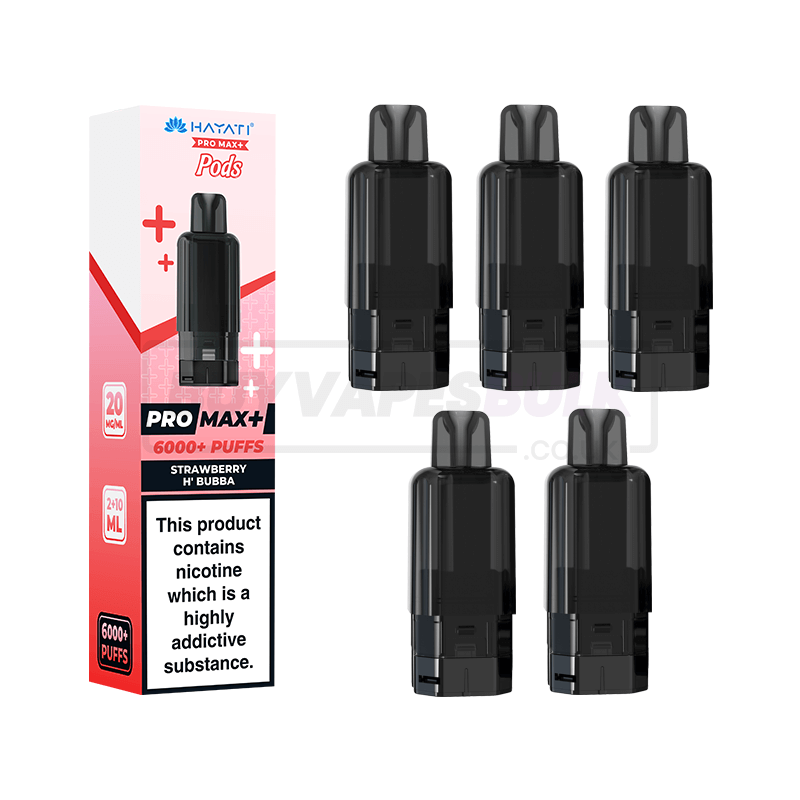 Hayati Pro Max Plus 6000 Prefilled Pods 5 Pack Strawberry Hubba Bubba (NEW)