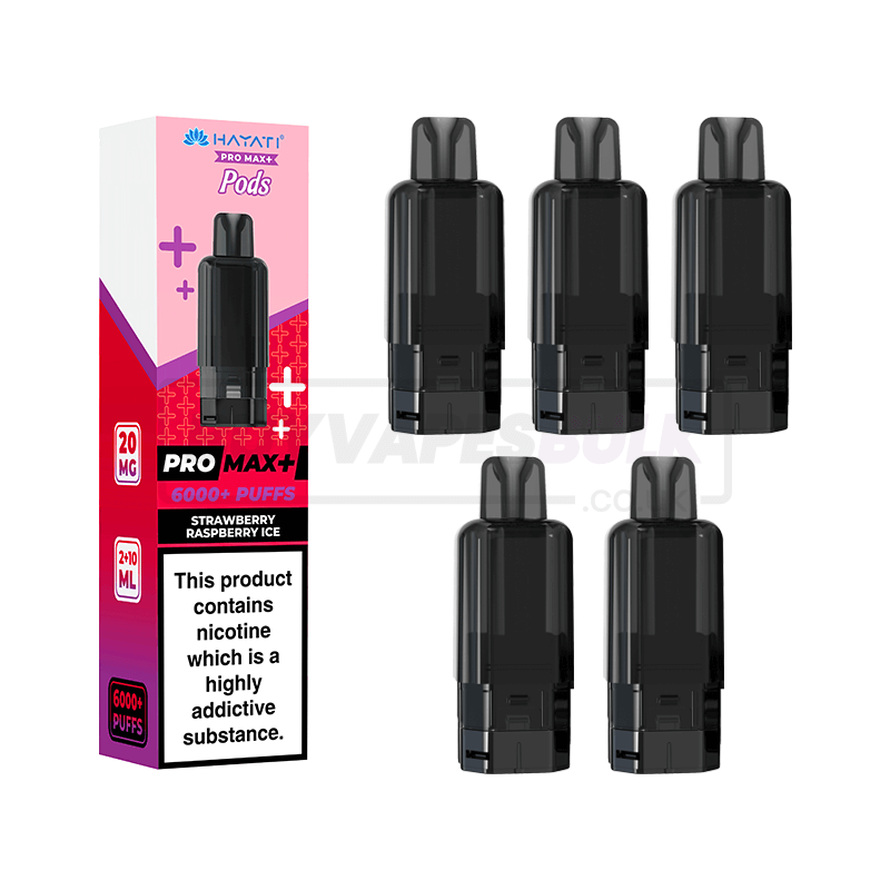 Hayati Pro Max Plus 6000 Prefilled Pods 5 Pack Strawberry Raspberry Ice