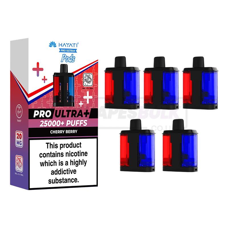Hayati Pro Ultra Plus 25000 Prefilled Pods 5 Pack Cherry Berry