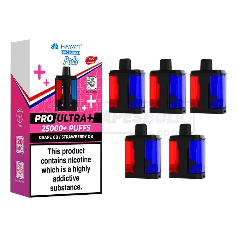 Grape Gummy / Strawberry Gummy Hayati Pro Ultra Plus 25K Refill Pods 5 Pack