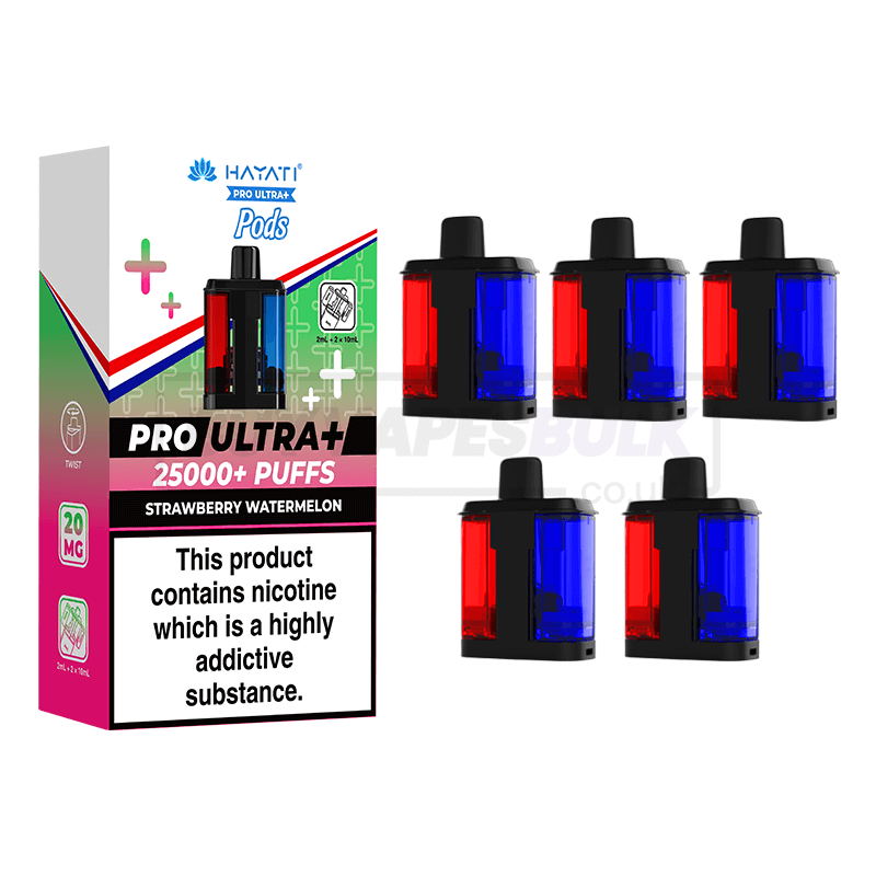 Hayati Pro Ultra Plus 25000 Prefilled Pods 5 Pack Strawberry Watermelon