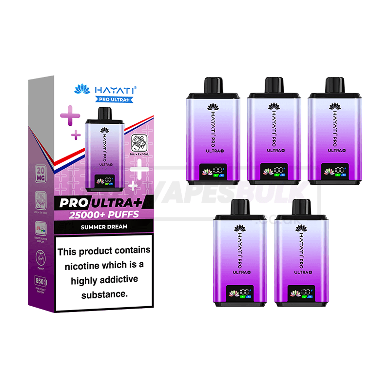 Hayati Pro Ultra Plus 25000 Vape Kit 5 Pack Summer Dream