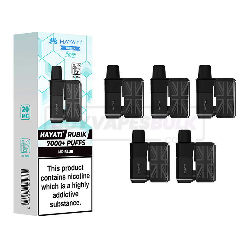 Hayati Rubik 7000 Puffs Refill Pods 5 Pack Mr Blue