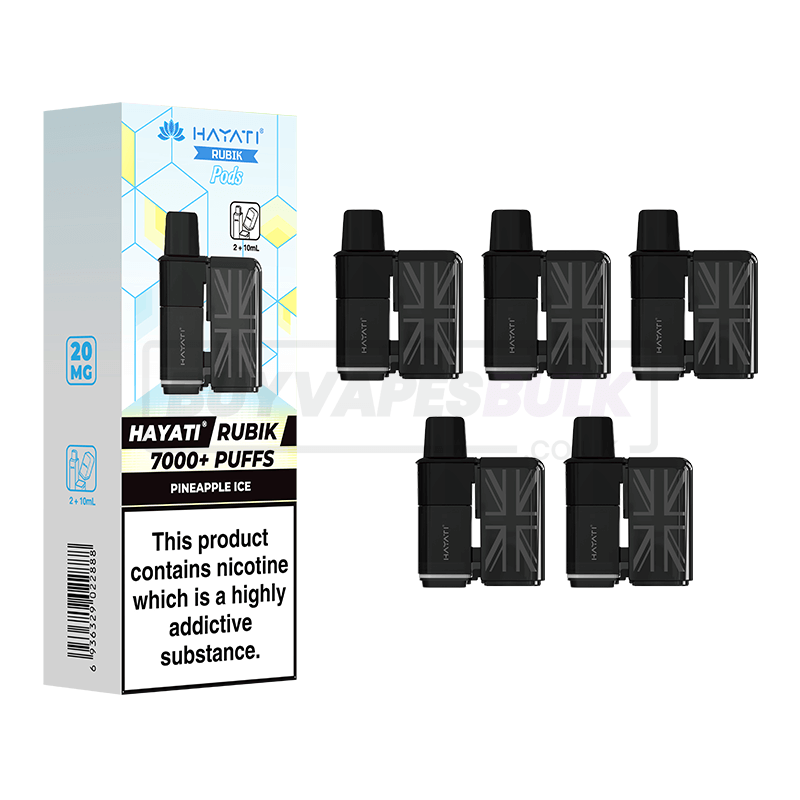 Hayati Rubik 7000 Puffs Refill Pods 5 Pack Pineapple Ice