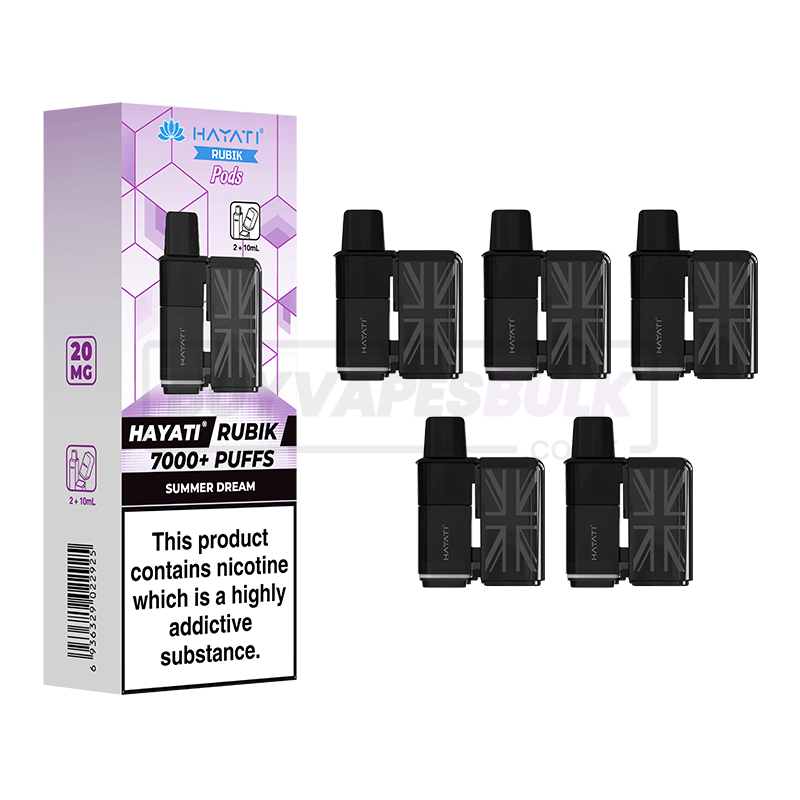 Hayati Rubik 7000 Puffs Refill Pods 5 Pack Summer Dream