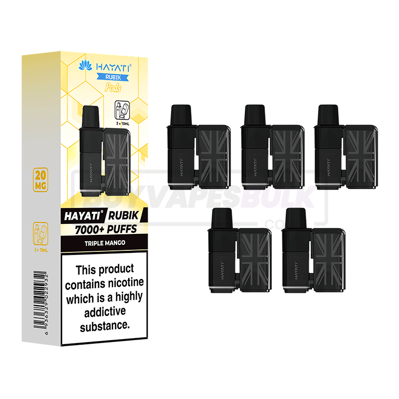 Hayati Rubik 7000 Puffs Refill Pods 5 Pack Triple Mango