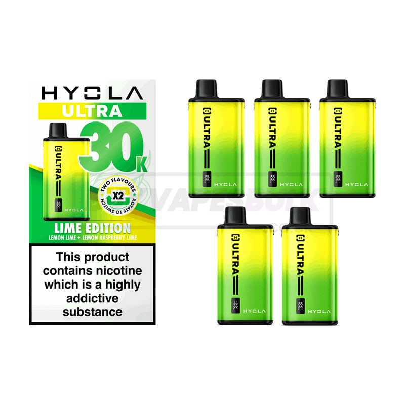 Hyola Ultra 30K Prefilled Vape Kit 5 Pack Lime Edition
