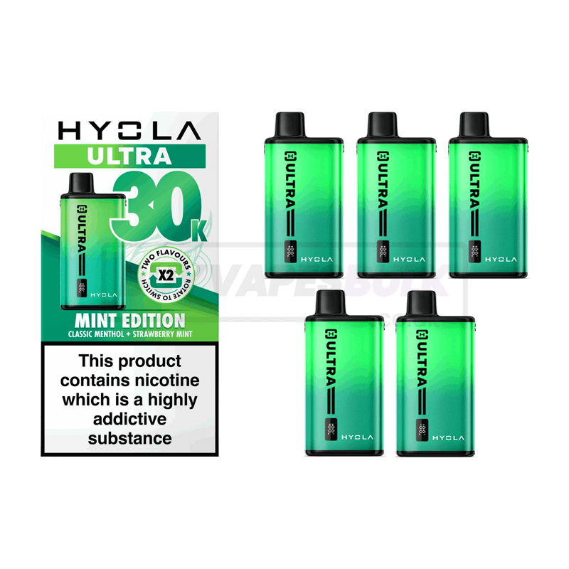 Hyola Ultra 30K Prefilled Vape Kit 5 Pack Mint Edition