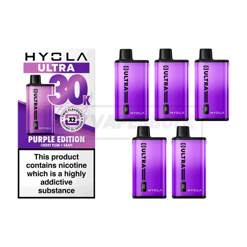 Hyola Ultra 30K Prefilled Vape Kit 5 Pack Purple Edition