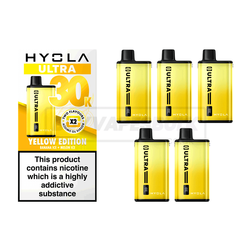 Hyola Ultra 30K Prefilled Vape Kit 5 Pack Yellow Edition