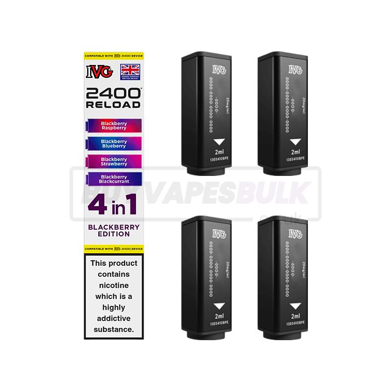 IVG 2400 4 in 1 Reload Pods 5 Pack Blackberry Edition