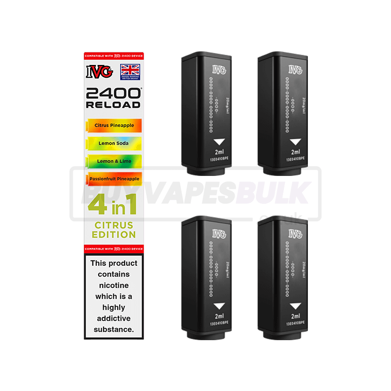 IVG 2400 4 in 1 Reload Pods 5 Pack Citrus Edition