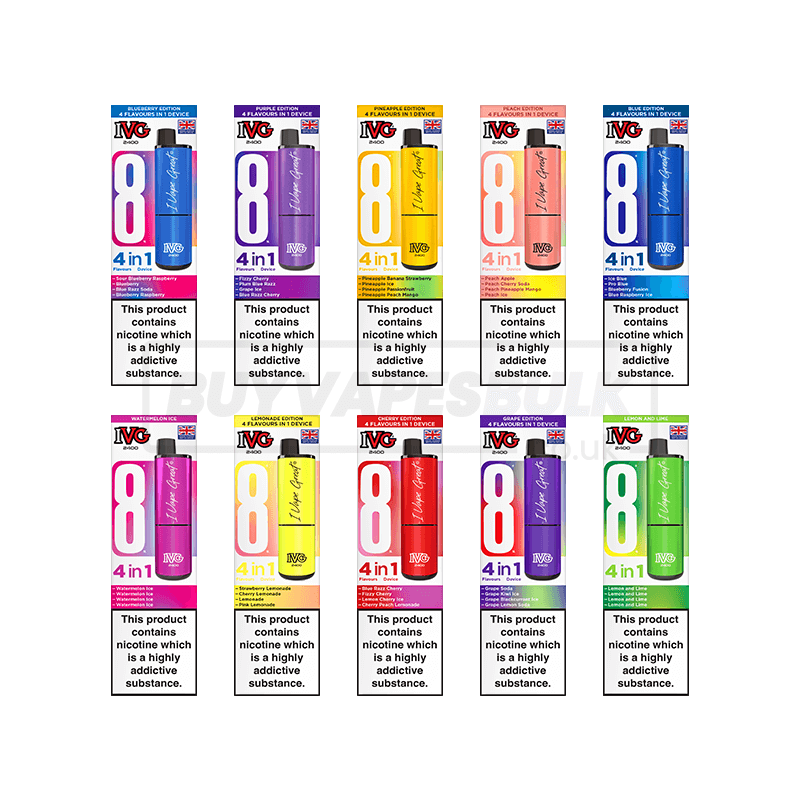 IVG 2400 4 in 1 Prefilled Vape Kit 5 Pack