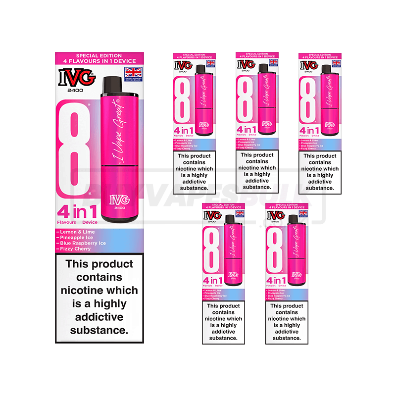 IVG 2400 4 in 1 Prefilled Vape Kit 5 Pack Special Edition