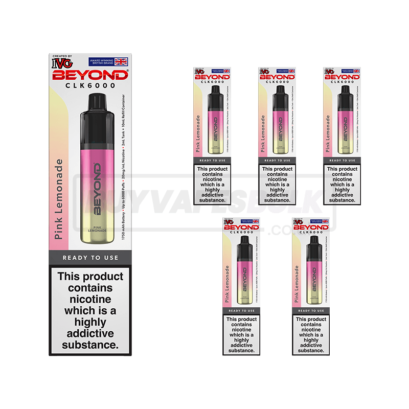 Pink Lemonade IVG Beyond CLK6000 Disposable Vape 5 Pack