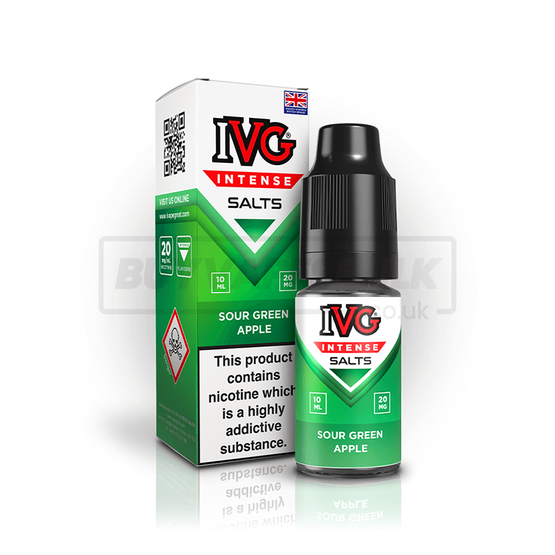 Sour Green Apple IVG Intense Nic Salt E-Liquid Pack of 10